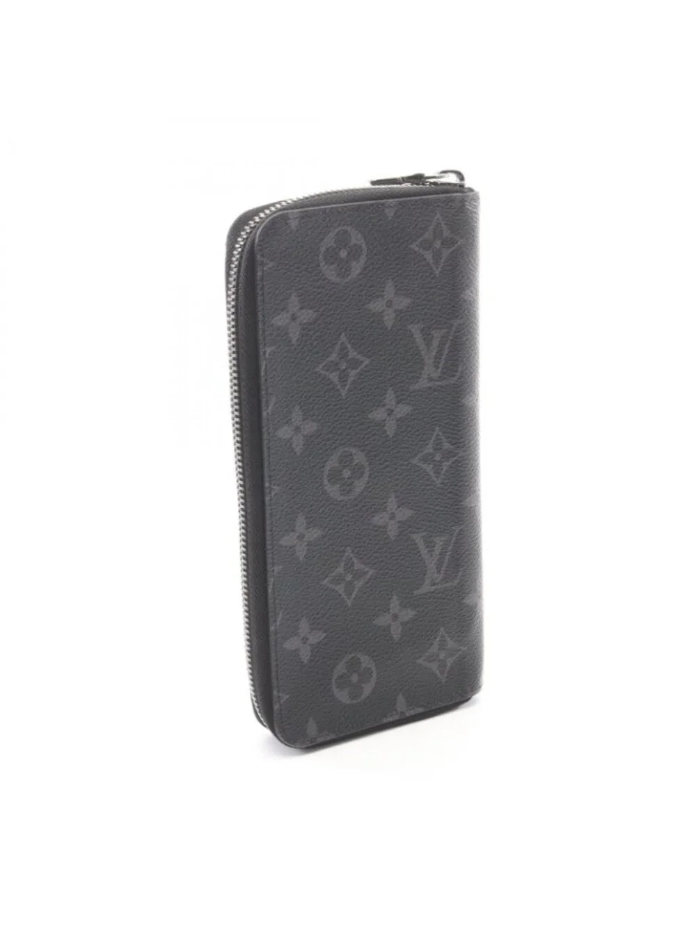 Louis Vuitton Round Wallet Zippy Vertical Monogram Eclipse Leather